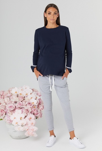 Rancho Relaxo Maternity Jumper Navy