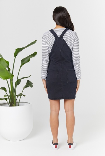 Denim Maternity Pinafore Dress Size UK 8