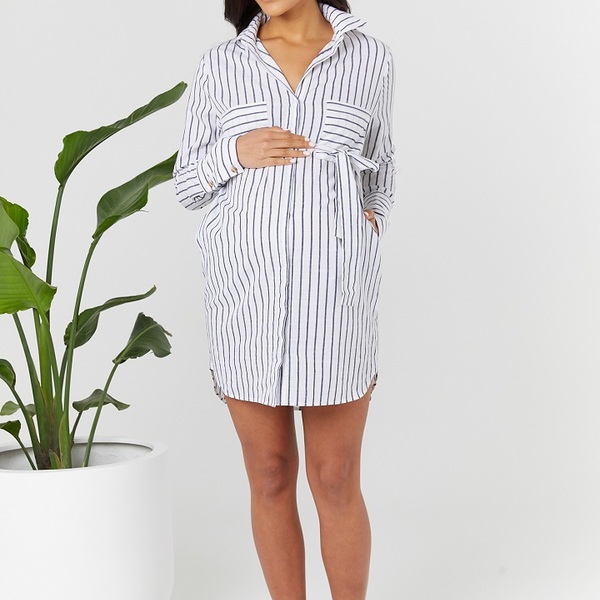 New York Shirt Maternity Dress Maternity