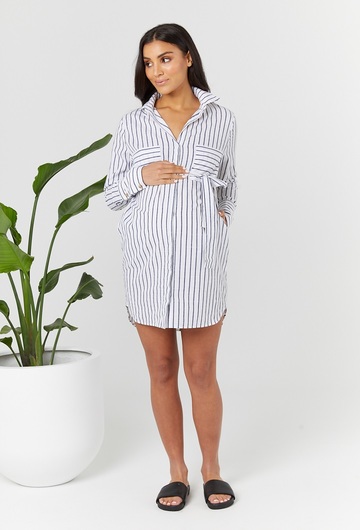 New York Shirt Maternity Dress