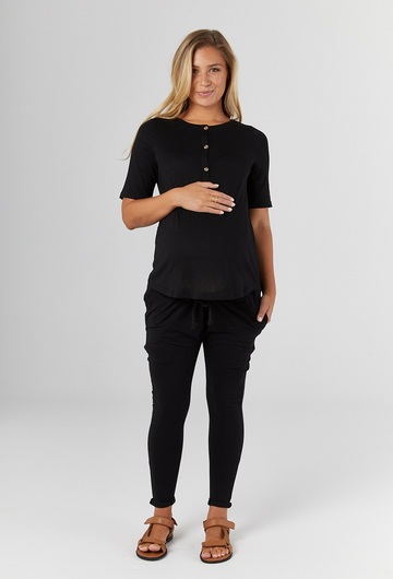 Missy Maternity T Shirt Black