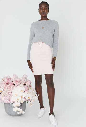 Rib Pink Skirt