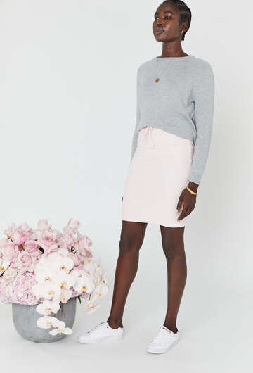 Rib Pink Skirt