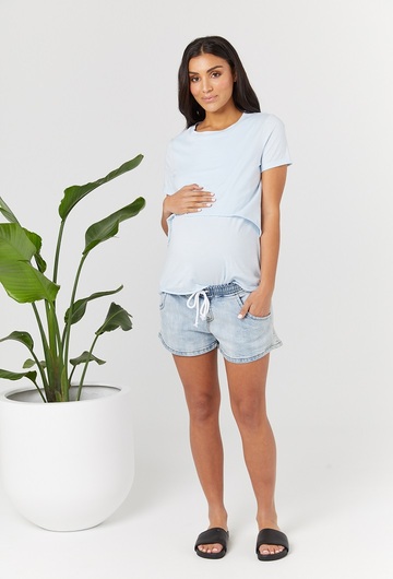 Denim Maternity Shorties