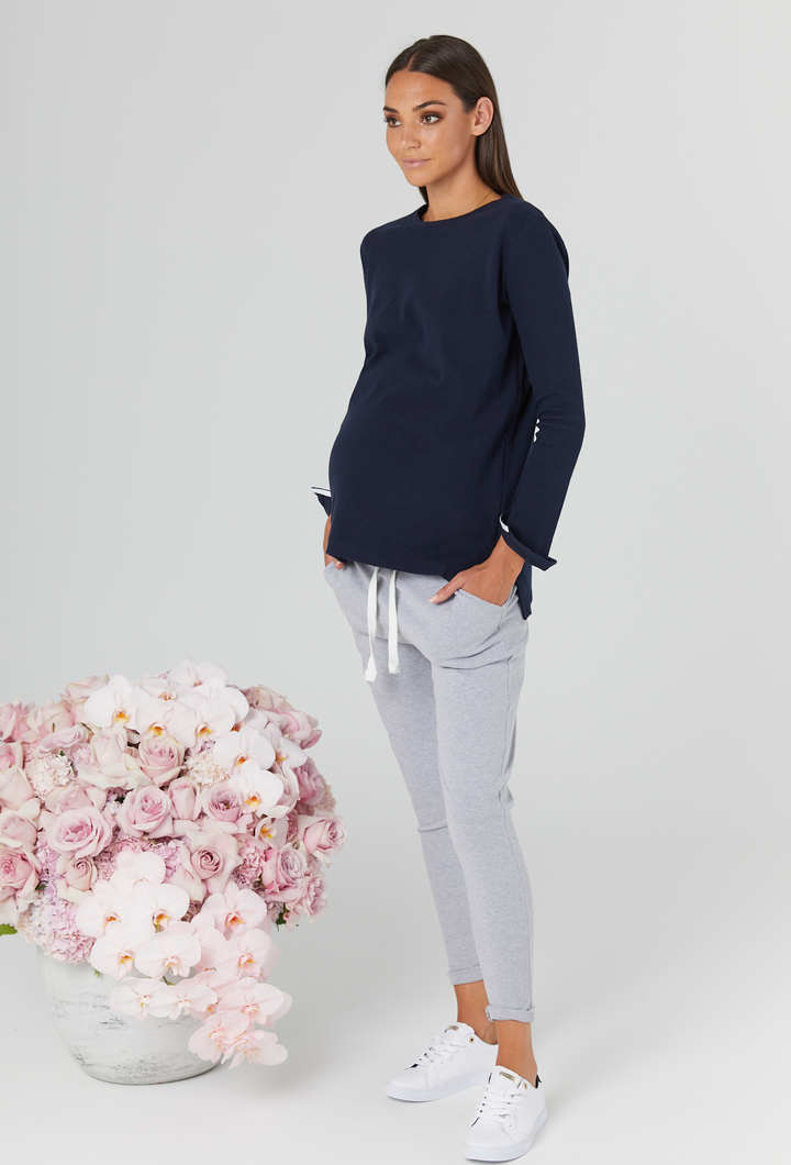 Rancho Relaxo Maternity Jumper Navy SIZE UK 12