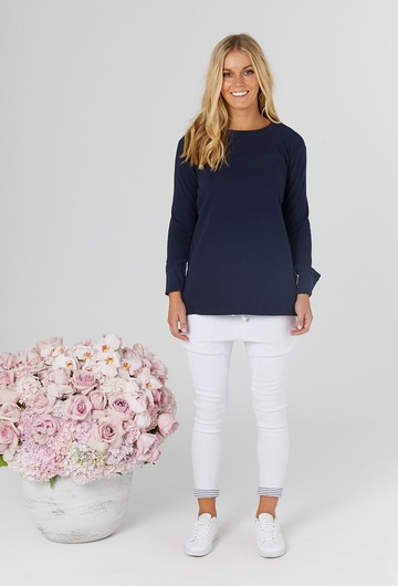 Rancho Relaxo Maternity Jumper Navy SIZE UK 12