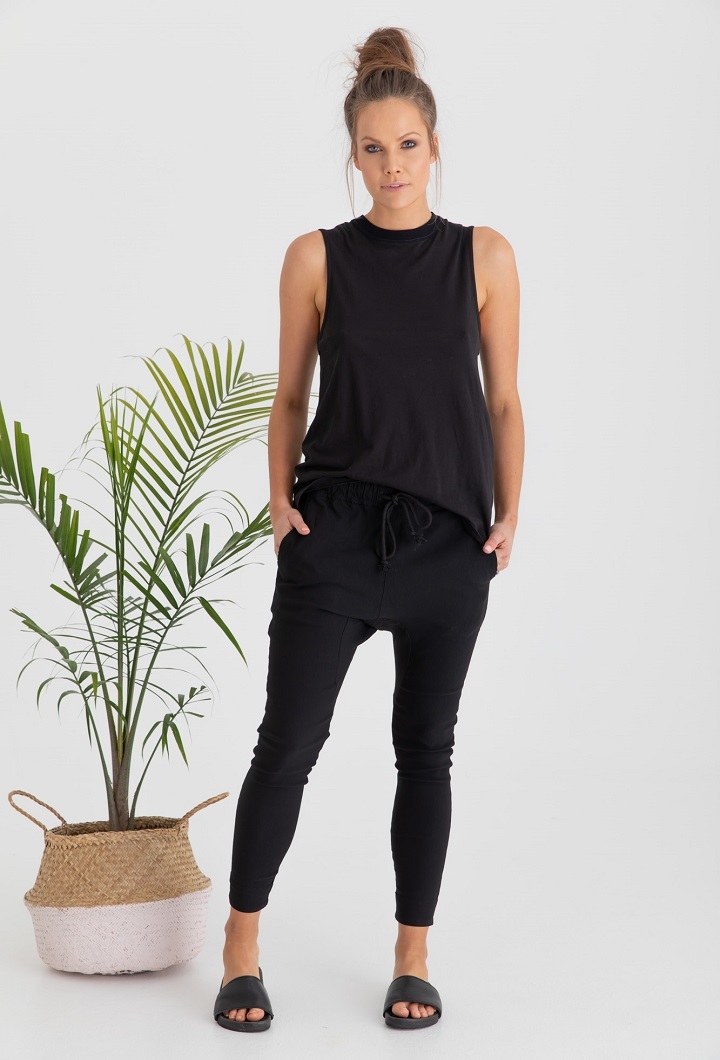 Sicily Breastfeeding Tank Top Black