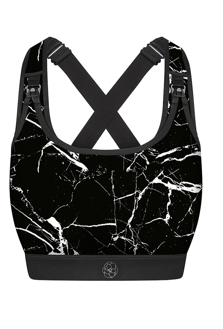 Luna Marble Nursing Sports Bra