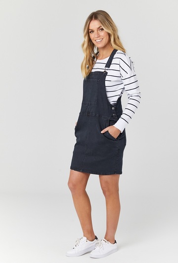 Denim Maternity Pinafore Dress Size UK 8