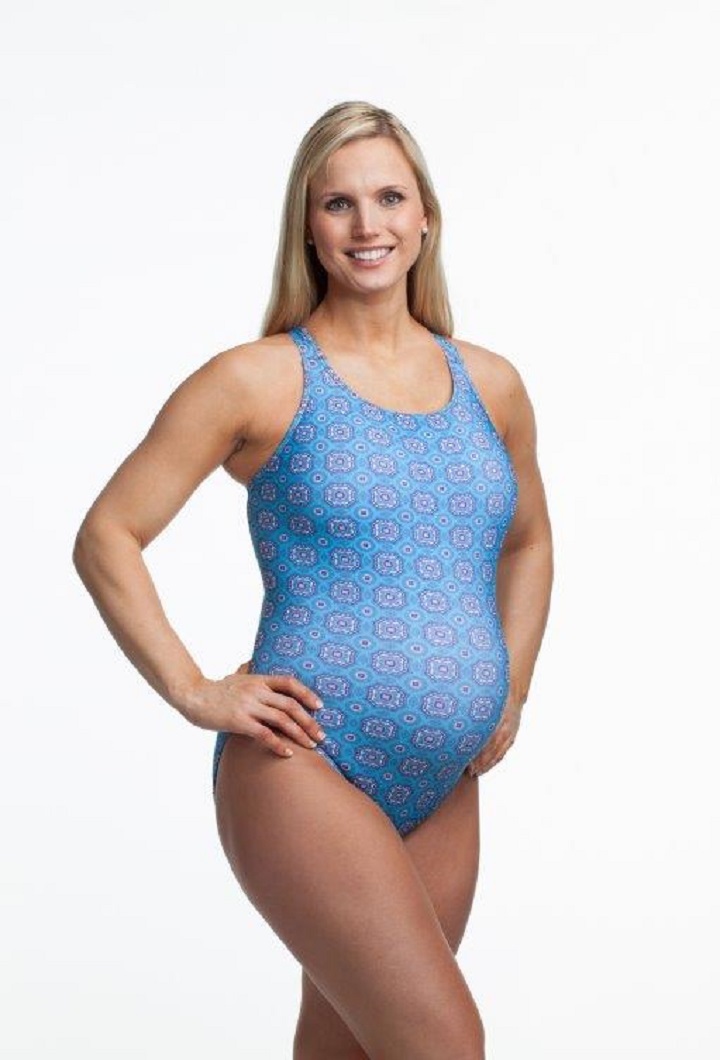 Harmony Maternity Swimsuit Blue