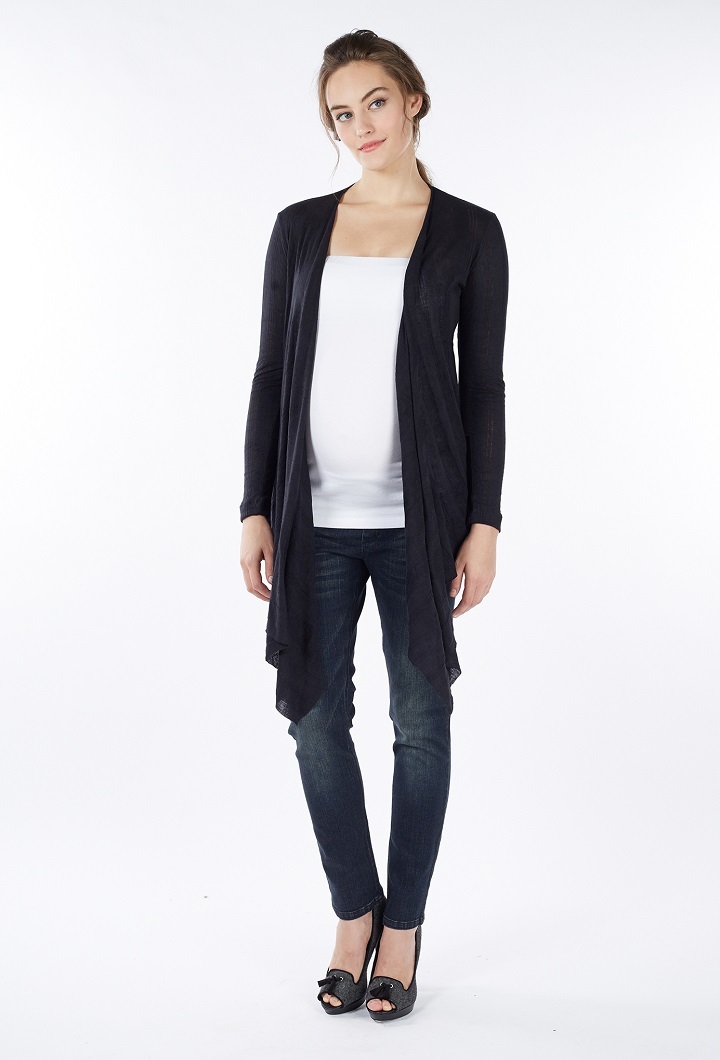 Sangha Waterfall Cardigan - Black - Size Small