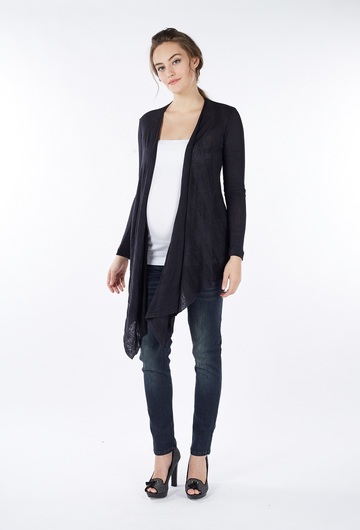 Sangha Waterfall Cardigan - Black - Size Small