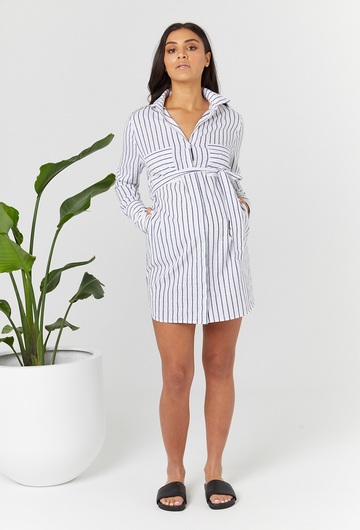 New York Shirt Maternity Dress