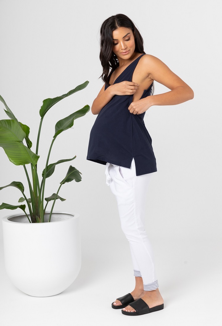 Louis Nursing Tank Navy