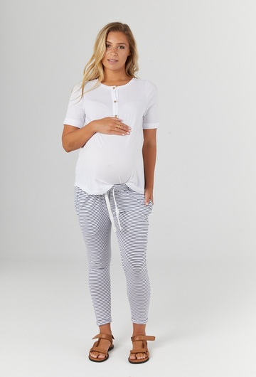 Missy White Maternity Top