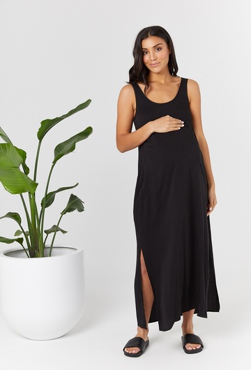 Ryder Black Maternity Dress Back in Stock