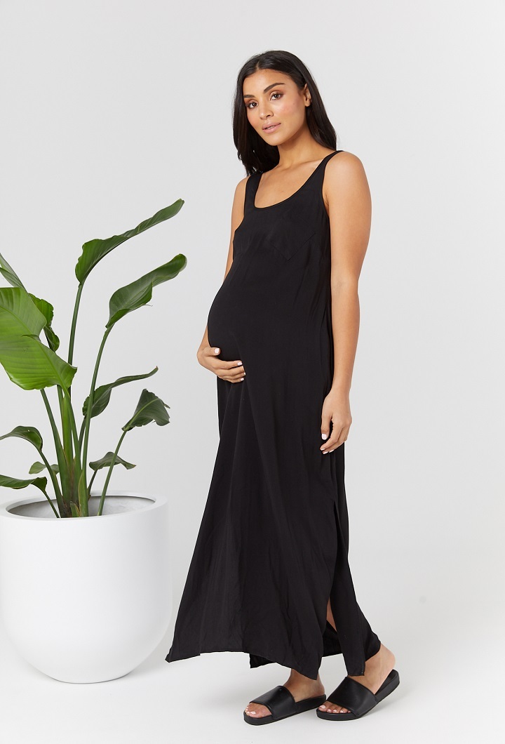 Ryder Black Maternity Dress Back in Stock