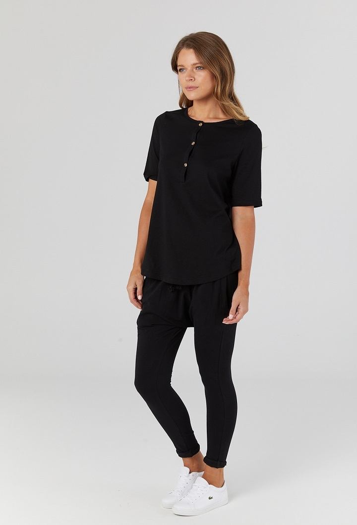 Missy Nursing T Shirt Black Side