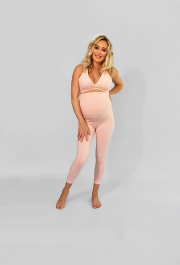 Baby Pink Pregnancy Leggings and Bra