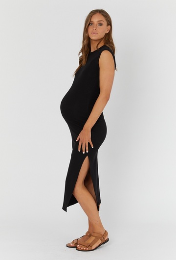 Elle Stylish Maternity Dress with Split