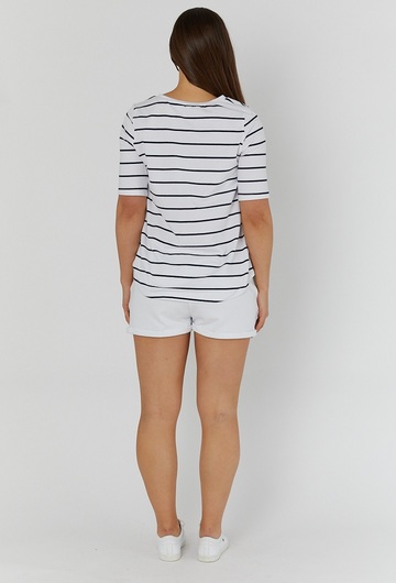 Missy Stripe Pregnancy Tee Back