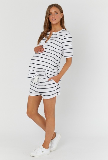 Missy Striped Maternity T Shirt Side