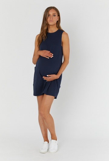 Panel Navy Pregnancy Dress