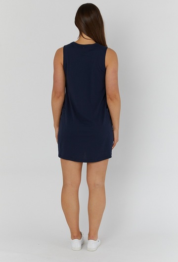 Panel Navy Maternity Dress