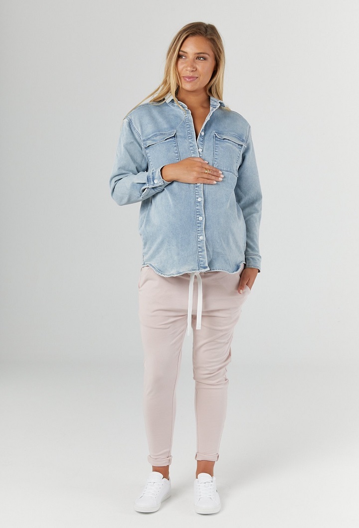 Milan Blush Maternity Joggers