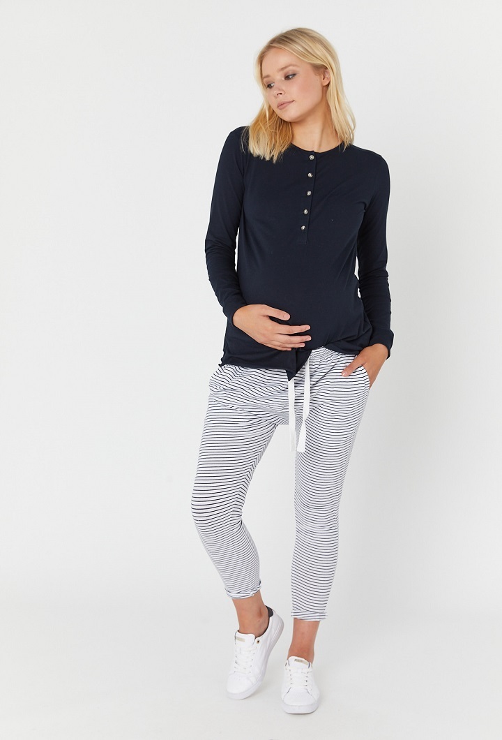 Maternity Long Sleeve Organic Cotton Top