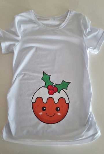 My Little Christmas Pudding Maternity T Shirt 