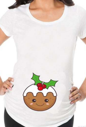 My Little Christmas Pudding Maternity T Shirt 